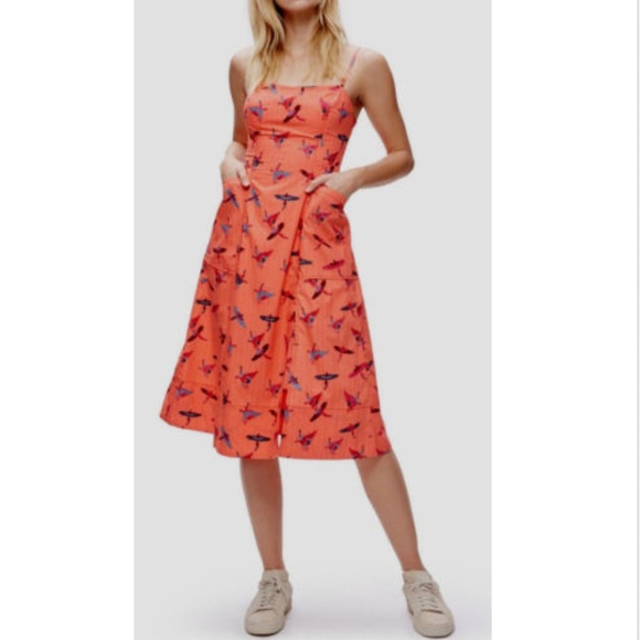 Free People Dresses & Skirts - New Free People Coral Cotton Midi Dress
